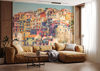 Manarola cityscape mural for living room