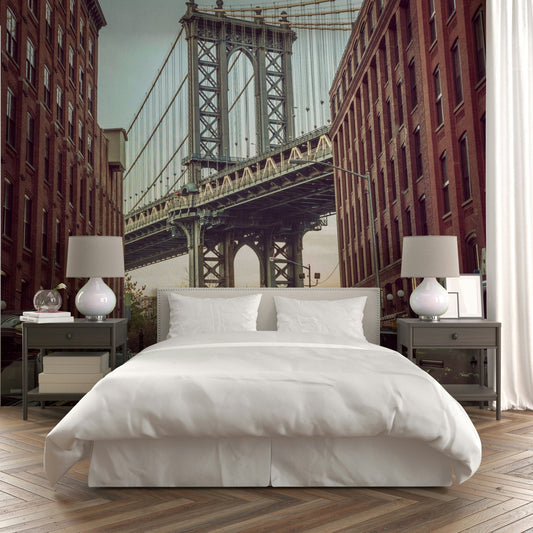 Manhattan Bridge from Dumbo street.

