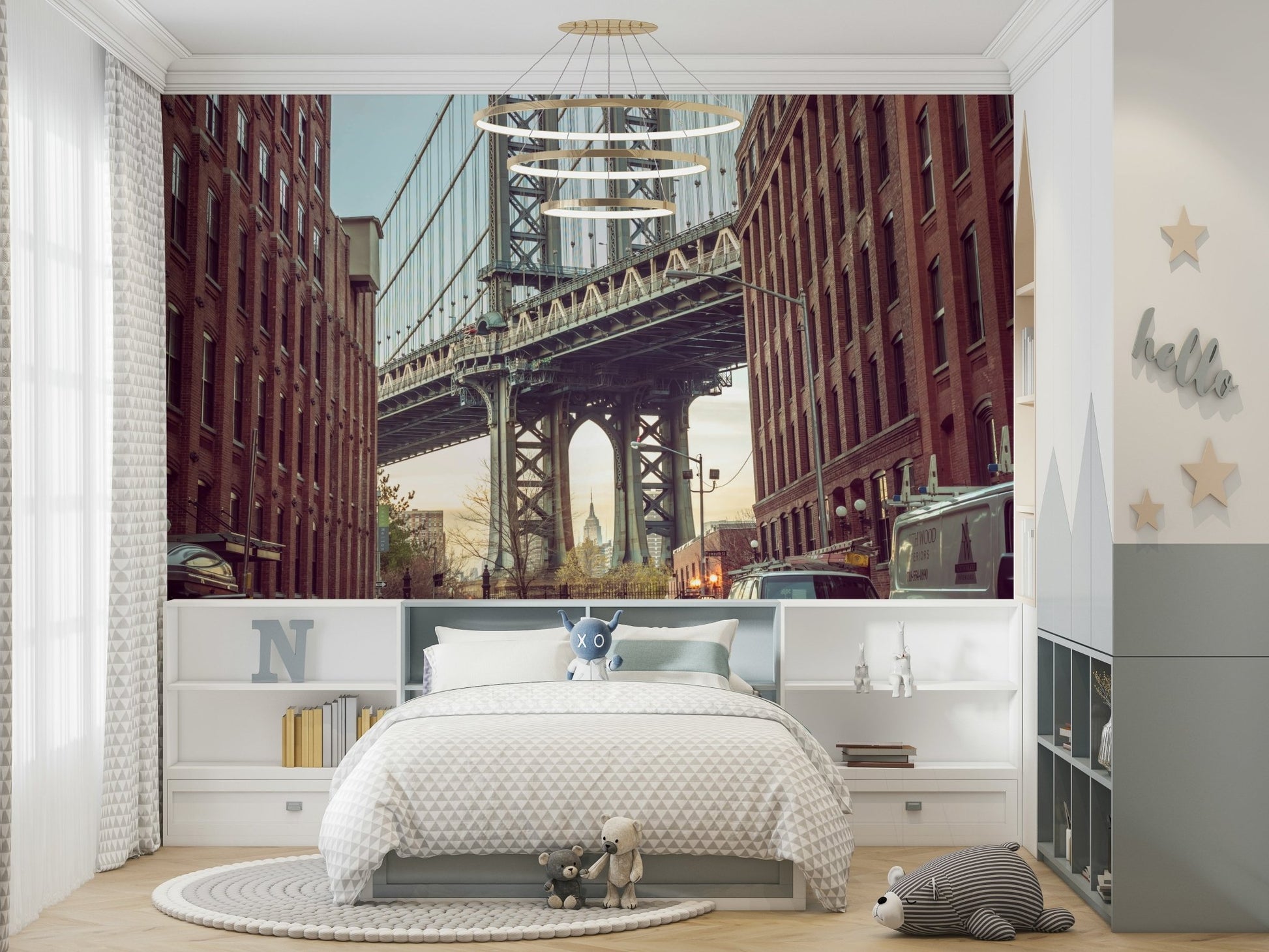 Iconic New York City wall mural.

