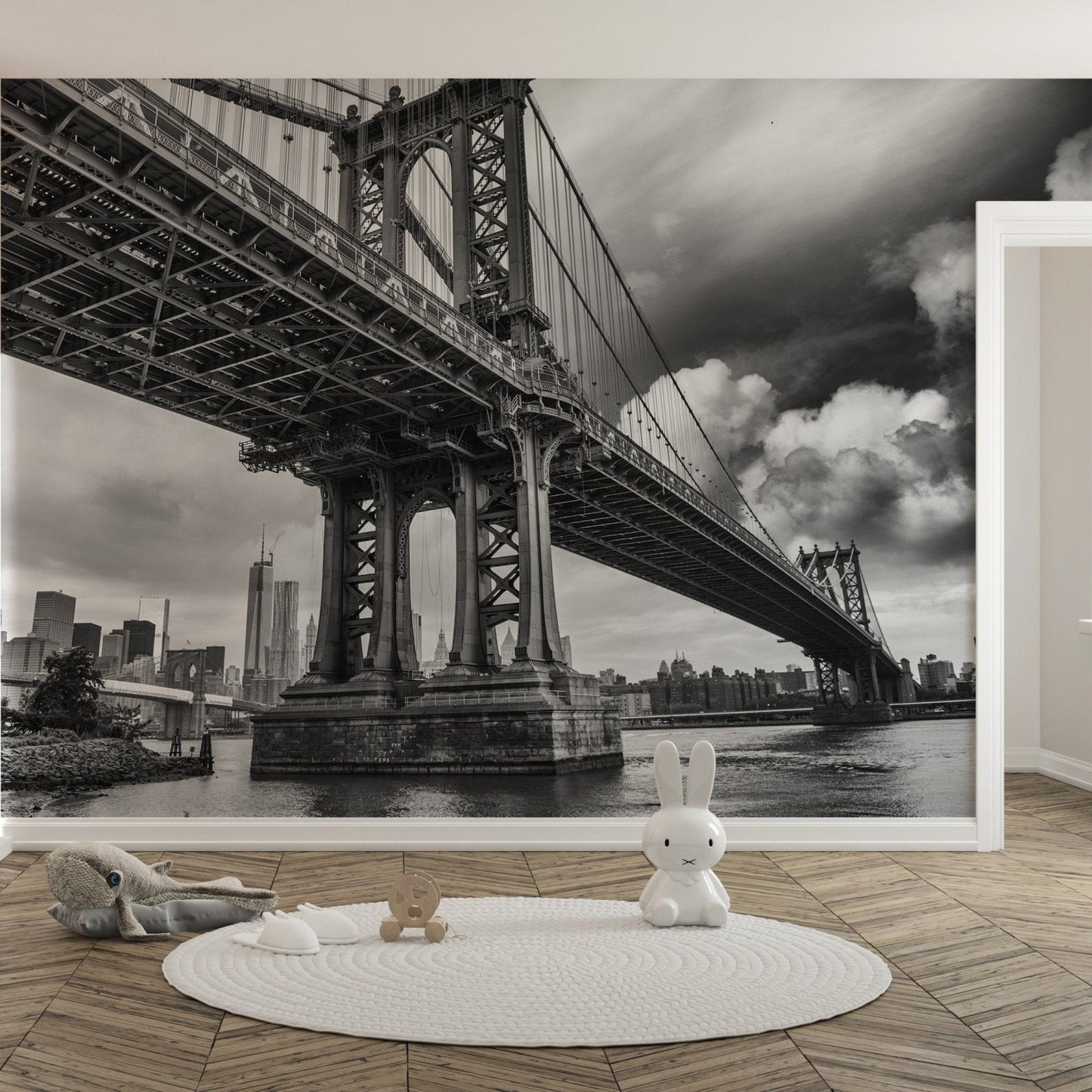 Manhattan Bridge NY City Wallpaper Murals - Giffywalls B227
