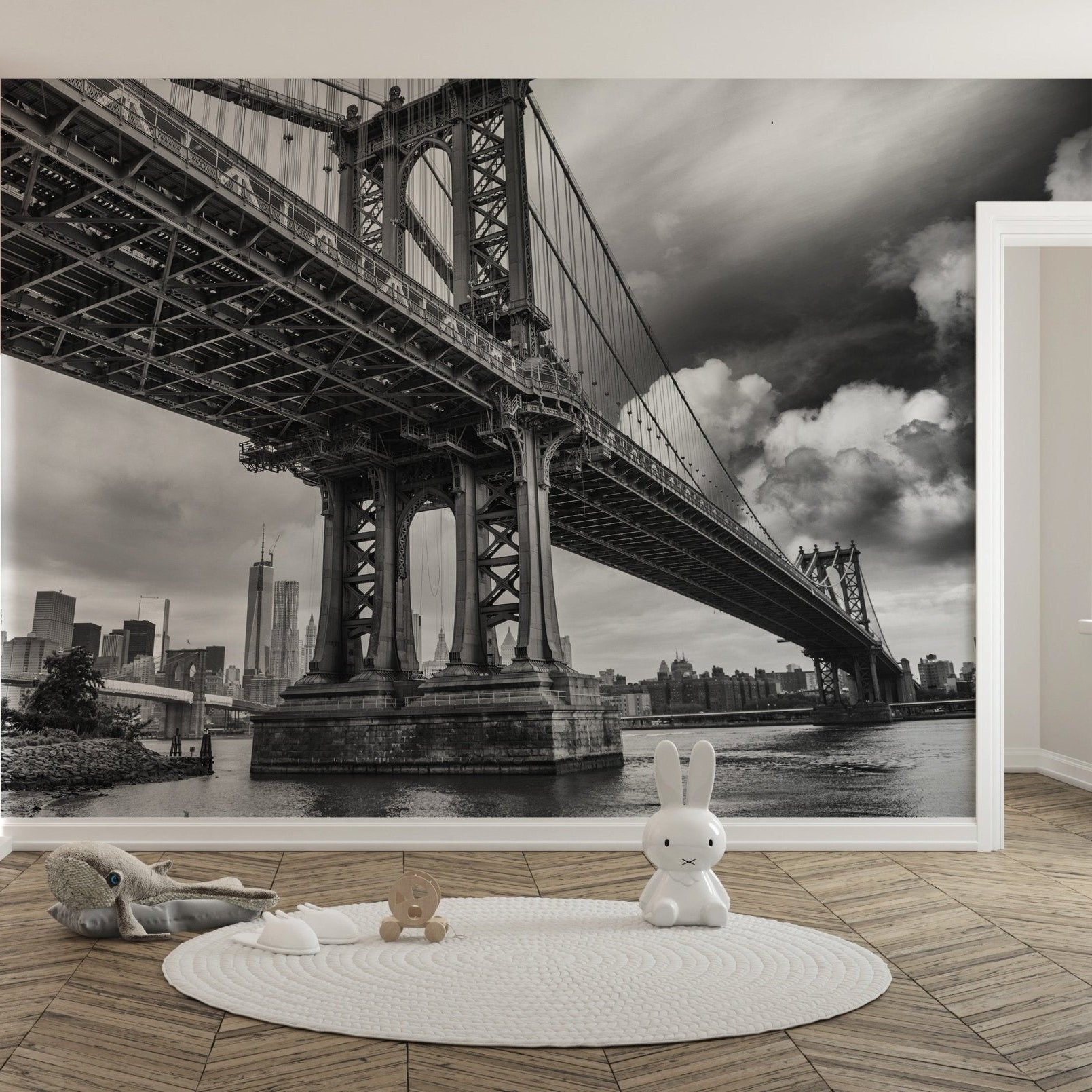 Manhattan Bridge NY City Wallpaper Murals - Giffywalls B227