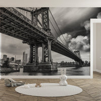 Manhattan Bridge NY City Wallpaper Murals - Giffywalls B227