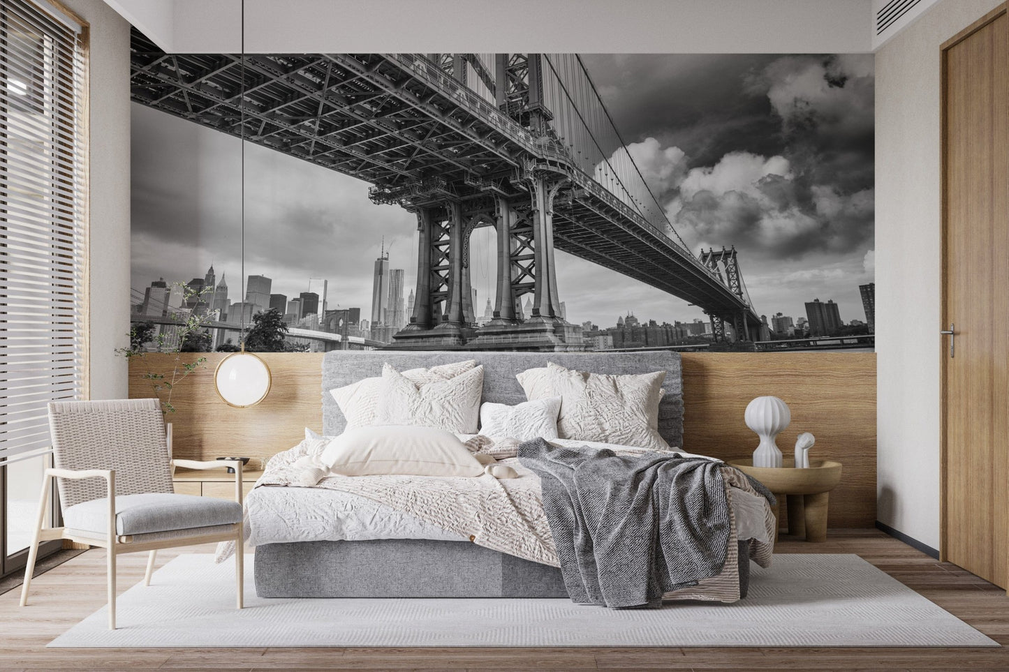 Manhattan Bridge NYC wallpaper design B227