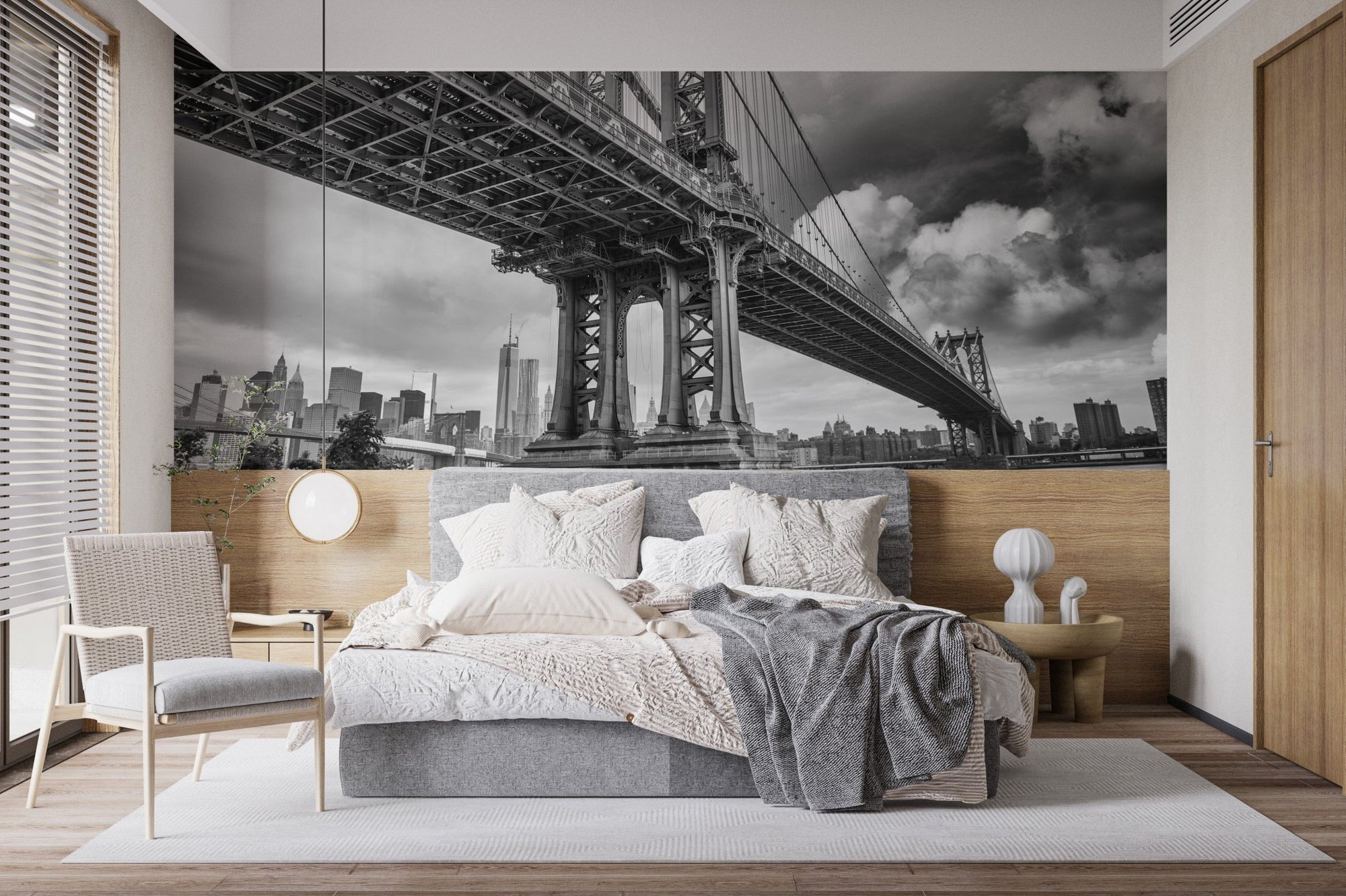 Manhattan Bridge NYC wallpaper design B227