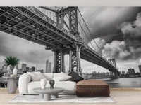 Manhattan skyline with bridge mural B227