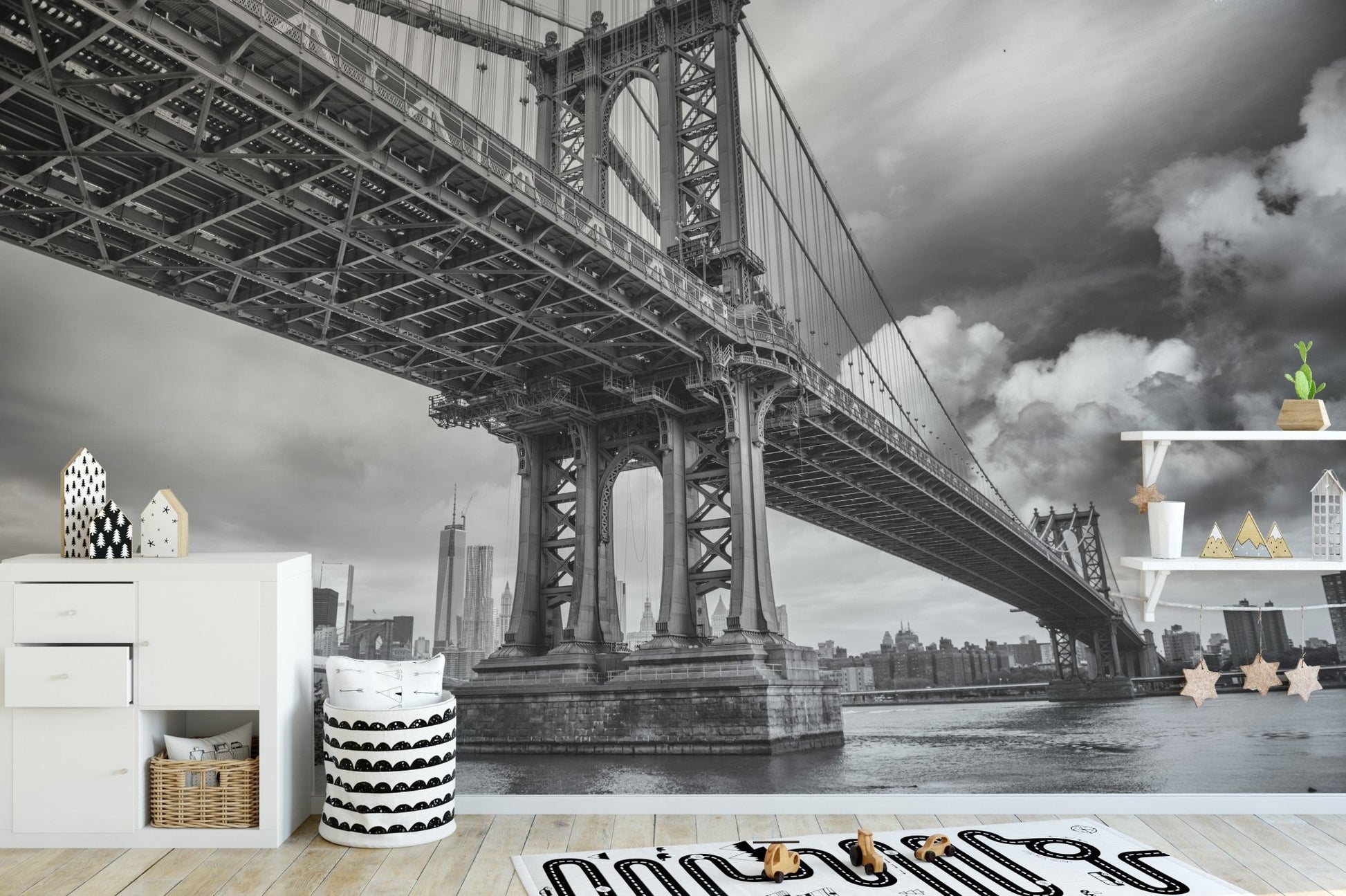 Vibrant NYC mural with Manhattan Bridge B227