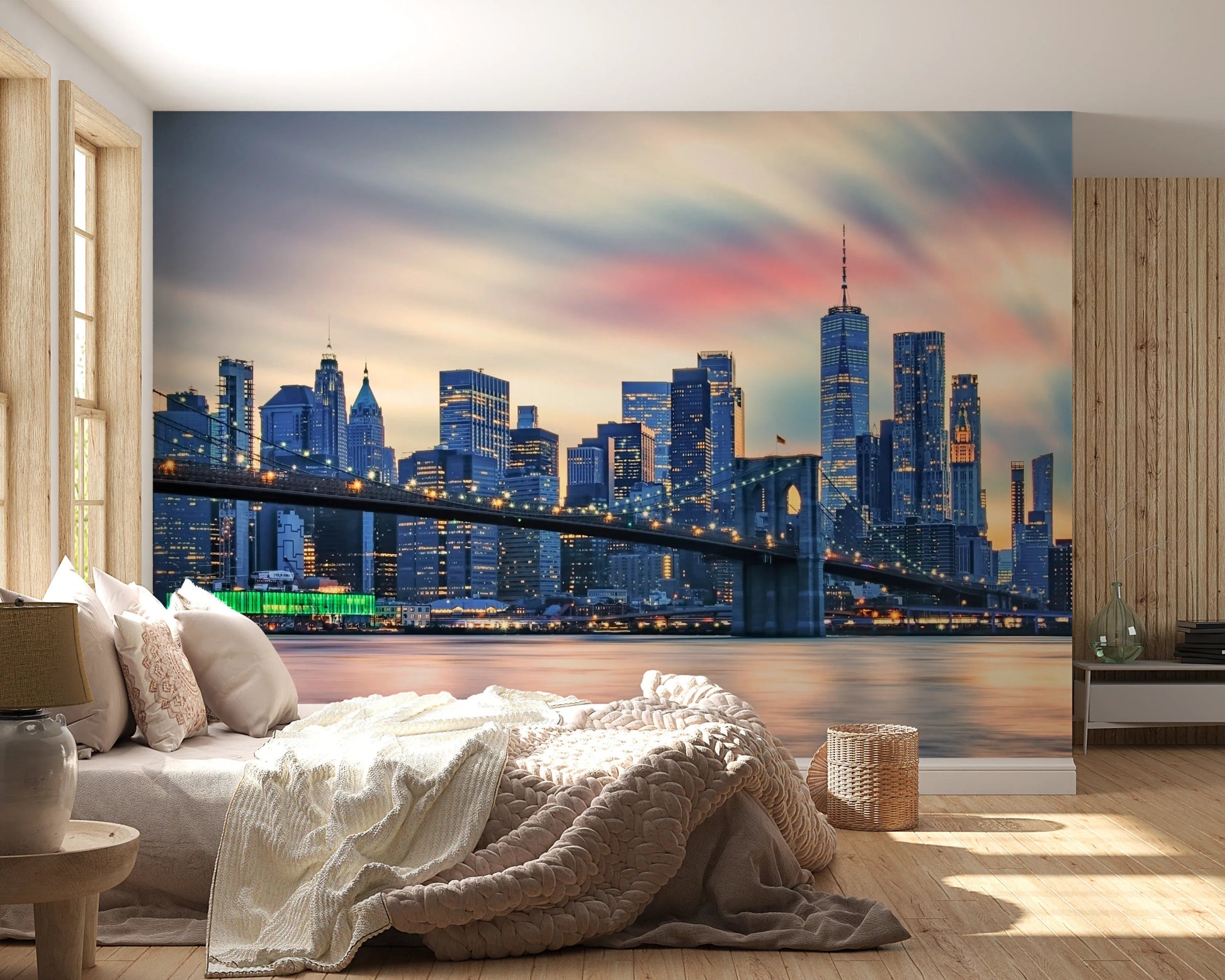 Manhattan City Lights Wall Mural