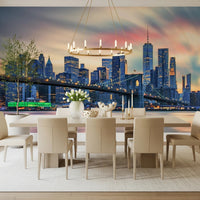Manhattan City Lights Wall Mural