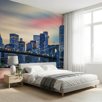 Manhattan City Lights Wall Mural