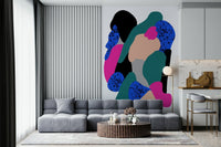 Liquescent forms create Marathon Wall Mural gushy abstract.