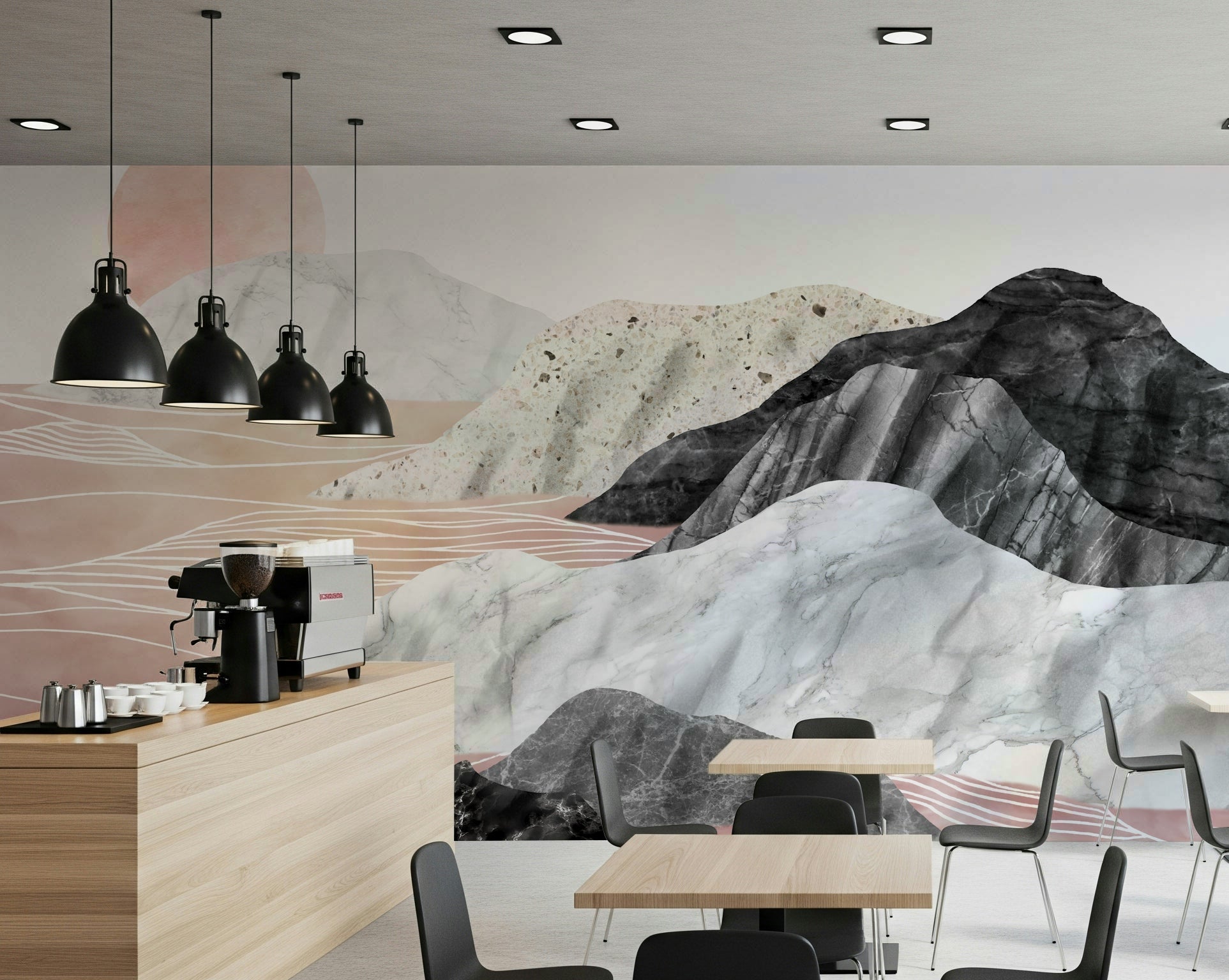 A classic abstract design wallpaper for walls.