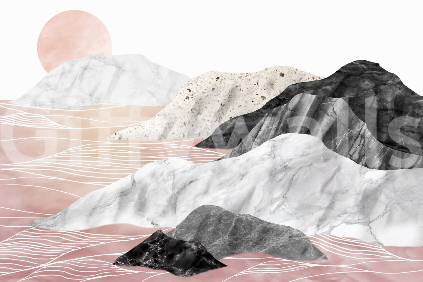 A high-quality abstract print wall mural for walls.