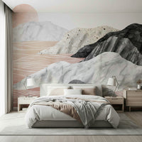 A contemplative gentle design wallpaper mural for a feature wall.