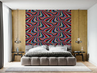 Swirling marble texture in the Marble Swirl Groovy Retro Abstract Stripes Colorful Wallpaper.