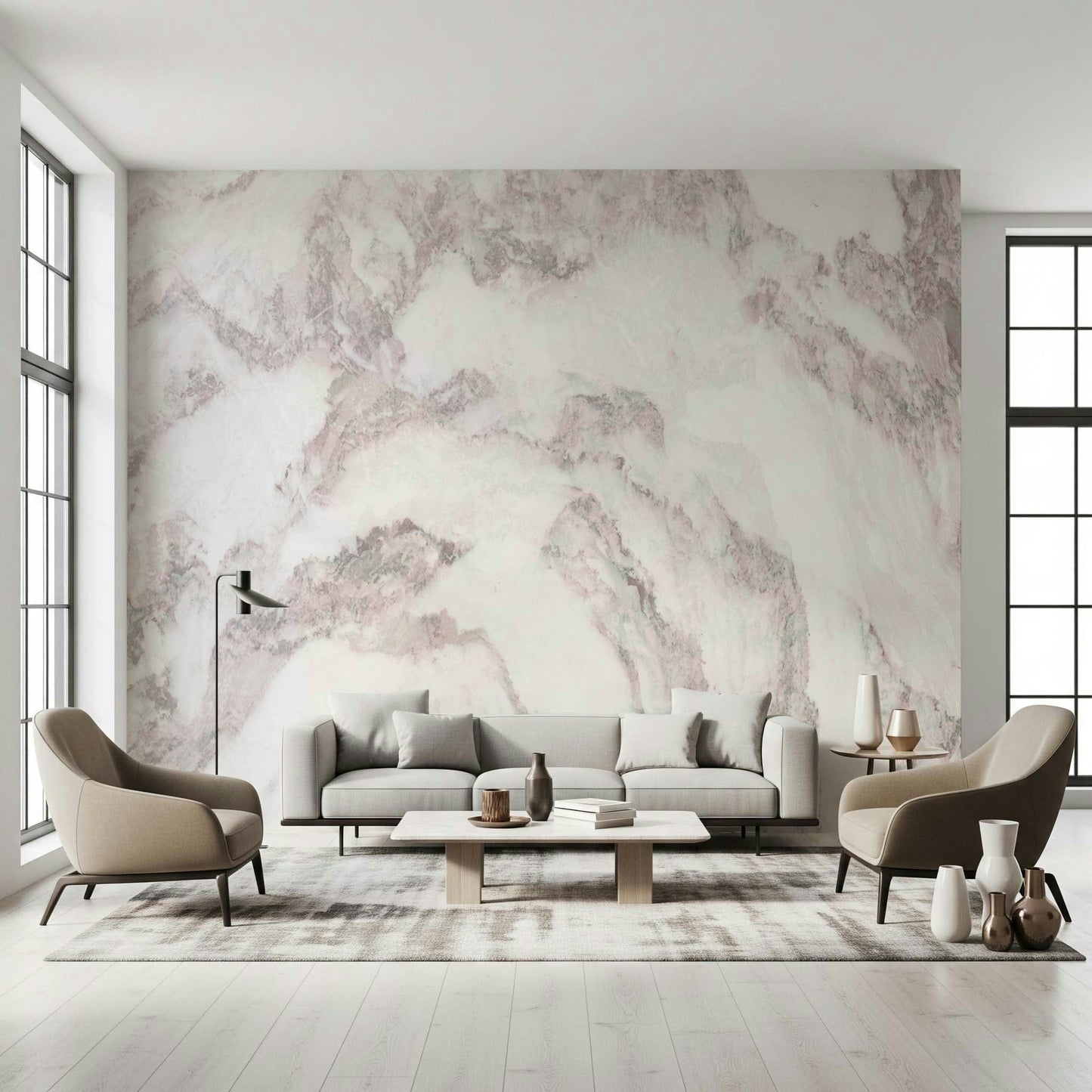 Sophisticated wall mural showcasing marble veins and refined mineral swirls, GD5462