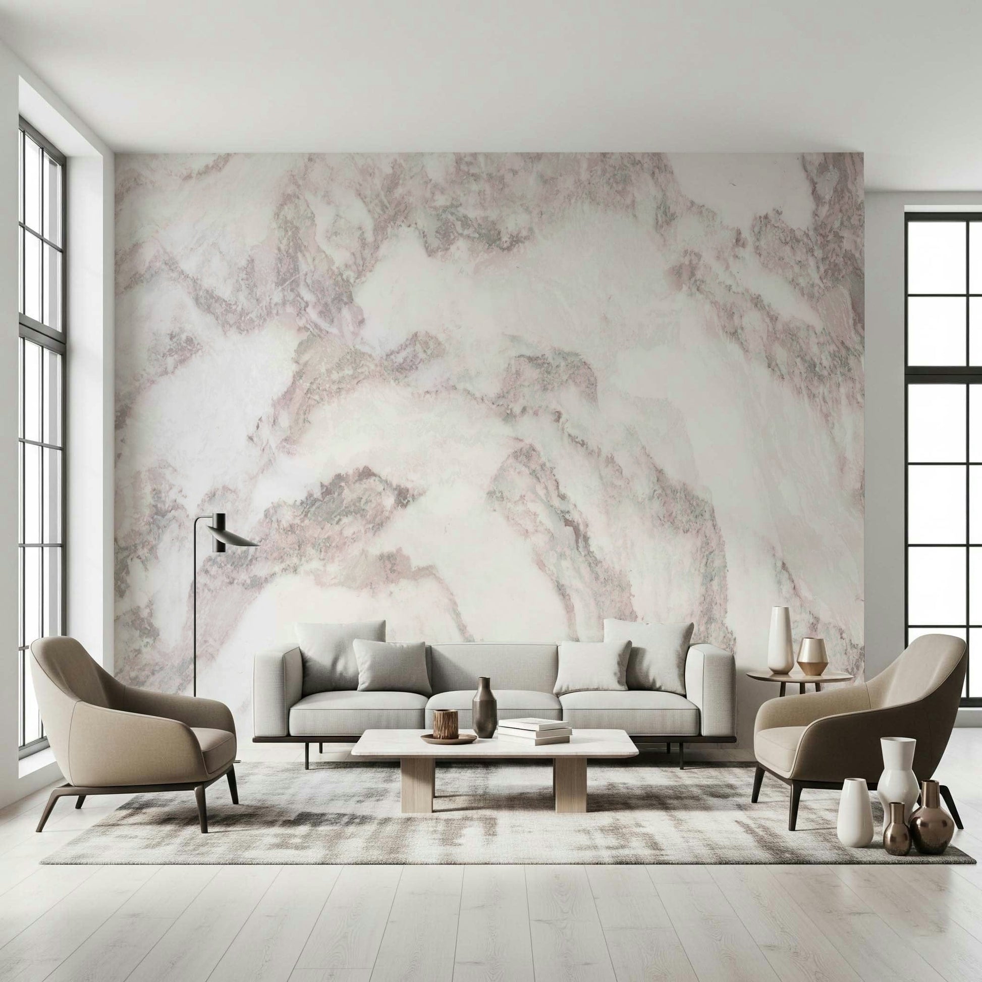 Sophisticated wall mural showcasing marble veins and refined mineral swirls, GD5462