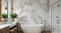 Luxury marble wall mural featuring veins, curving threads, and gentle highlights, GD5462