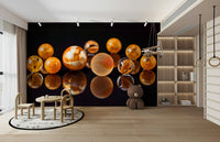 Artistic glass marbles wall mural

