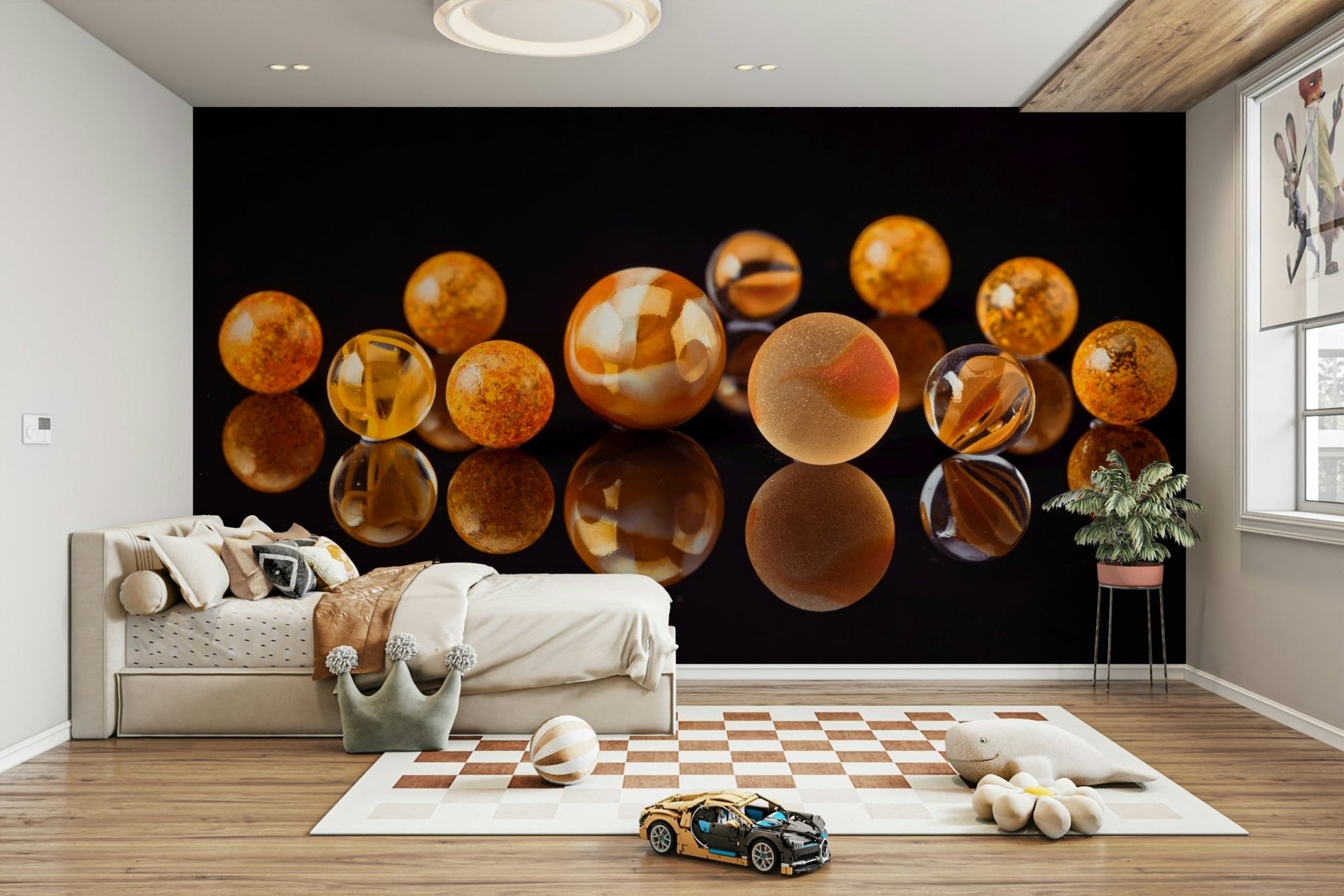 Close-up marble design wall mural

