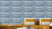 Relaxed blue stripe wallpaper

