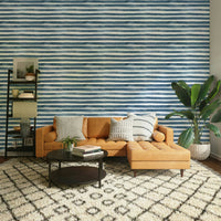 Watercolor stripe mural for walls

