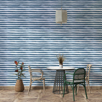 Ocean tone stripe wall pattern

