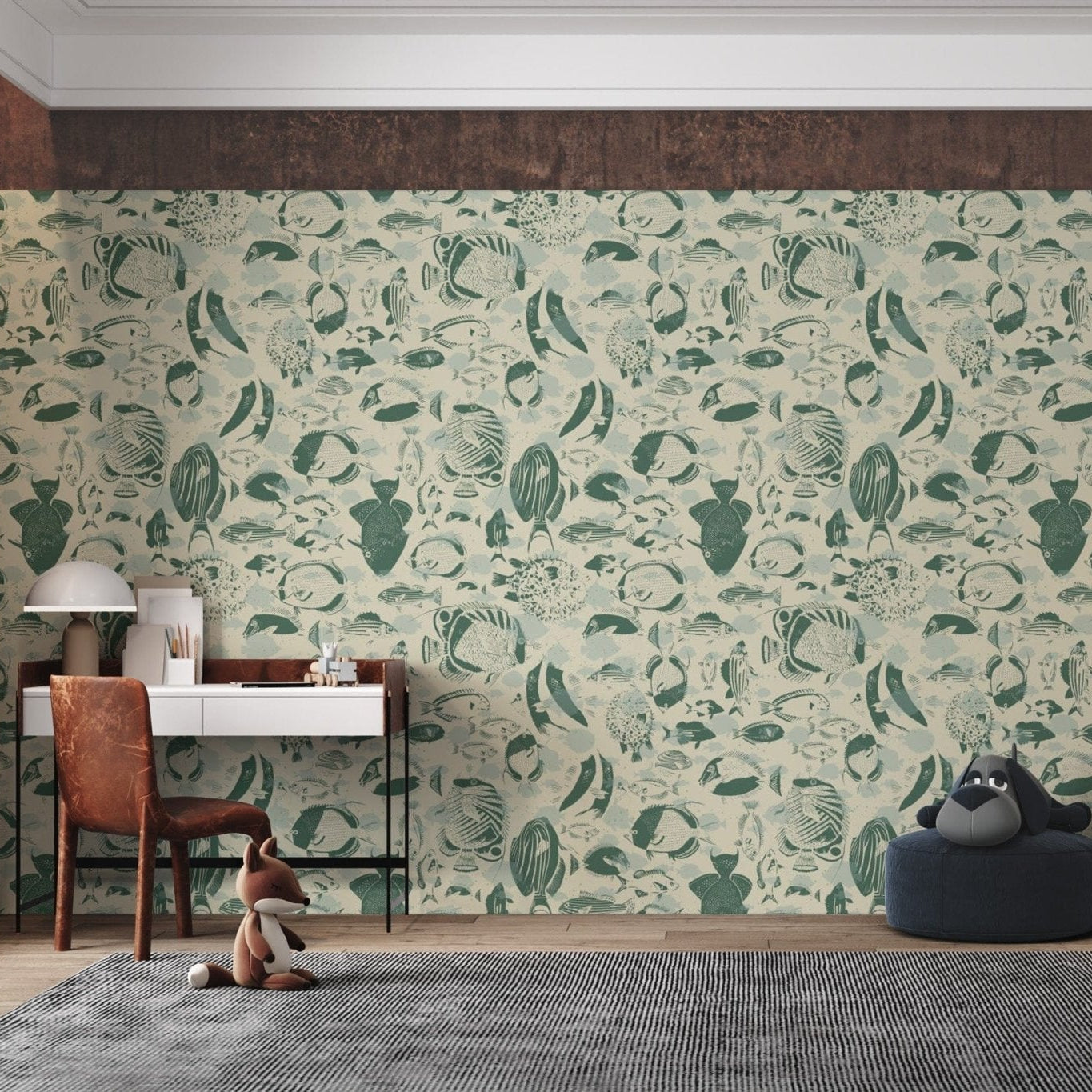 Marine Mosaic Wallpaper Mural, AN47