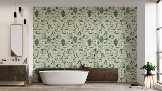 Vibrant Marine Mosaic Wall Design
