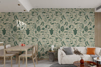Artistic Marine Mosaic Pattern Wallpaper, AN47