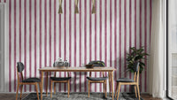 Maroon bold vertical striped wallpaper
