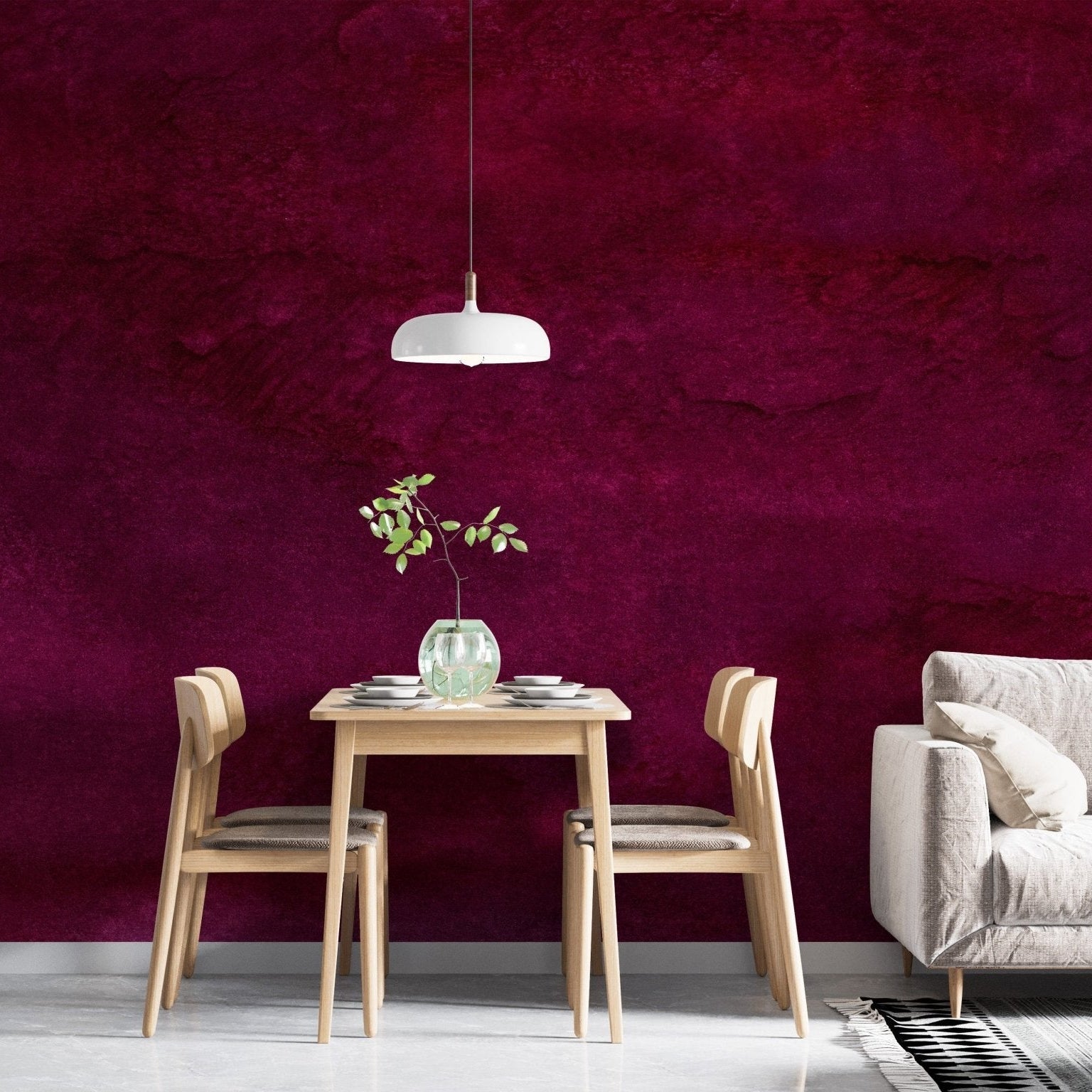 Maroon Watercolor Wallpaper Murals - Giffywalls A833
