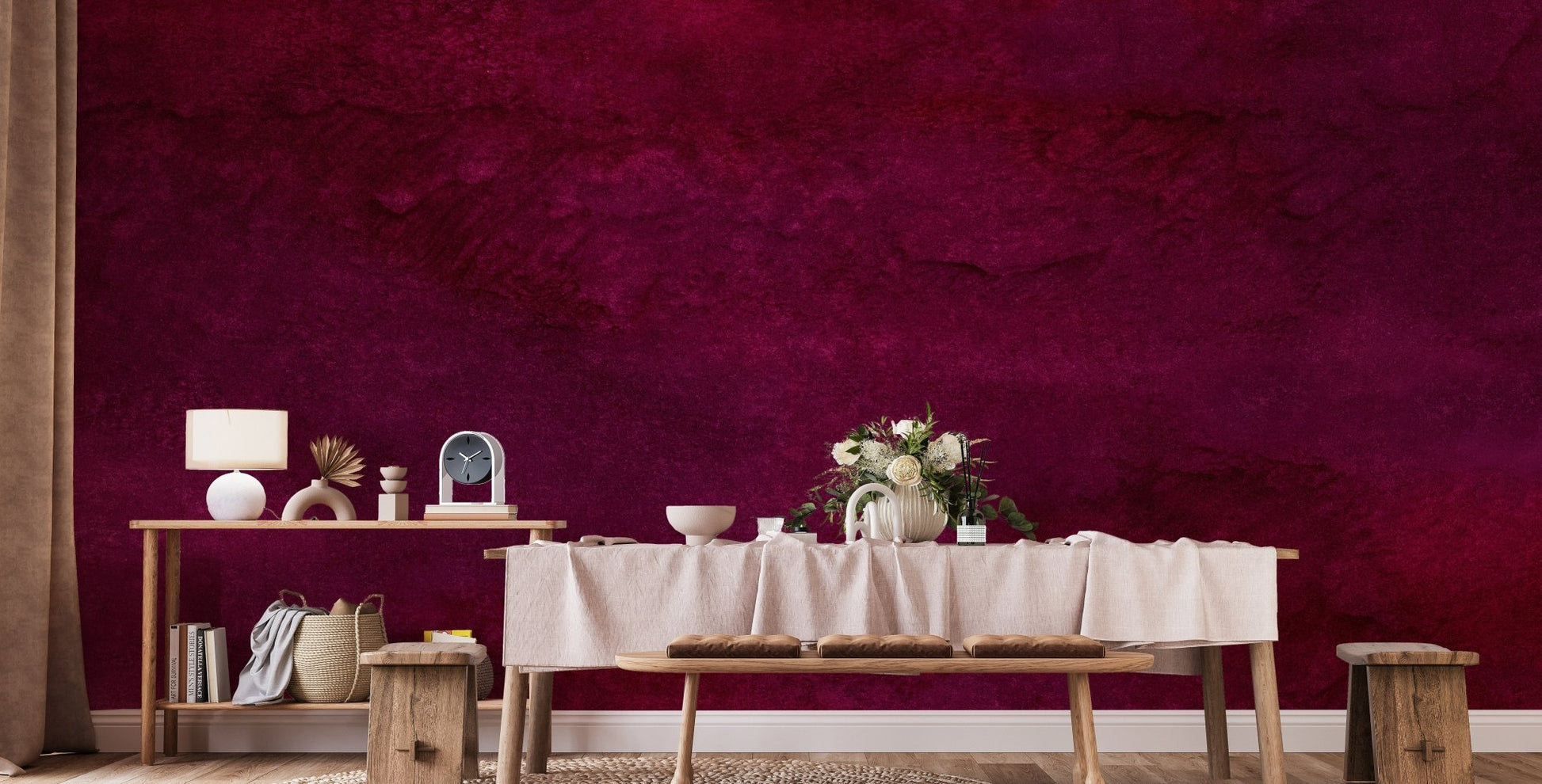 Maroon Watercolor Wallpaper Murals - Giffywalls A833