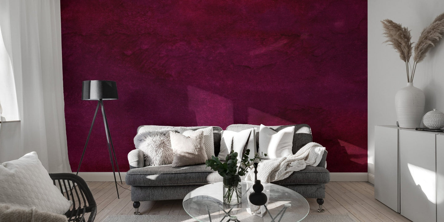 Artistic maroon watercolor wall design A833