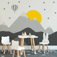Dark Mountain with Stars in Sky Wallpaper Murals - Giffywalls mountain-31