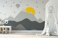 Dark Mountain with Stars in Sky Wallpaper Murals - Giffywalls mountain-31