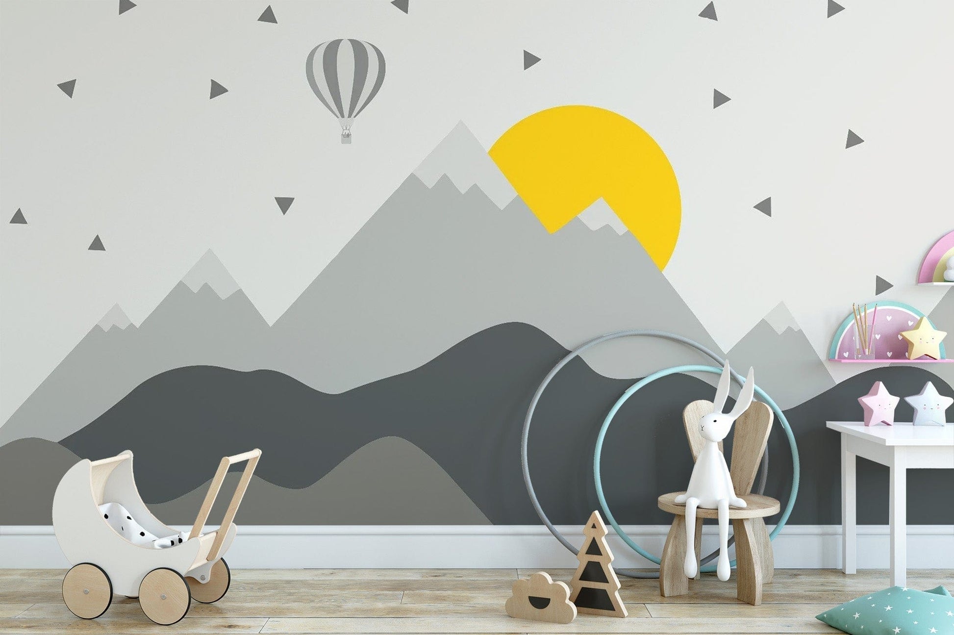 Dark Mountain with Stars in Sky Wallpaper Murals - Giffywalls
