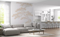 Peach-and-cream needle clusters fan out across the Japanese pine wall mural
GD9496