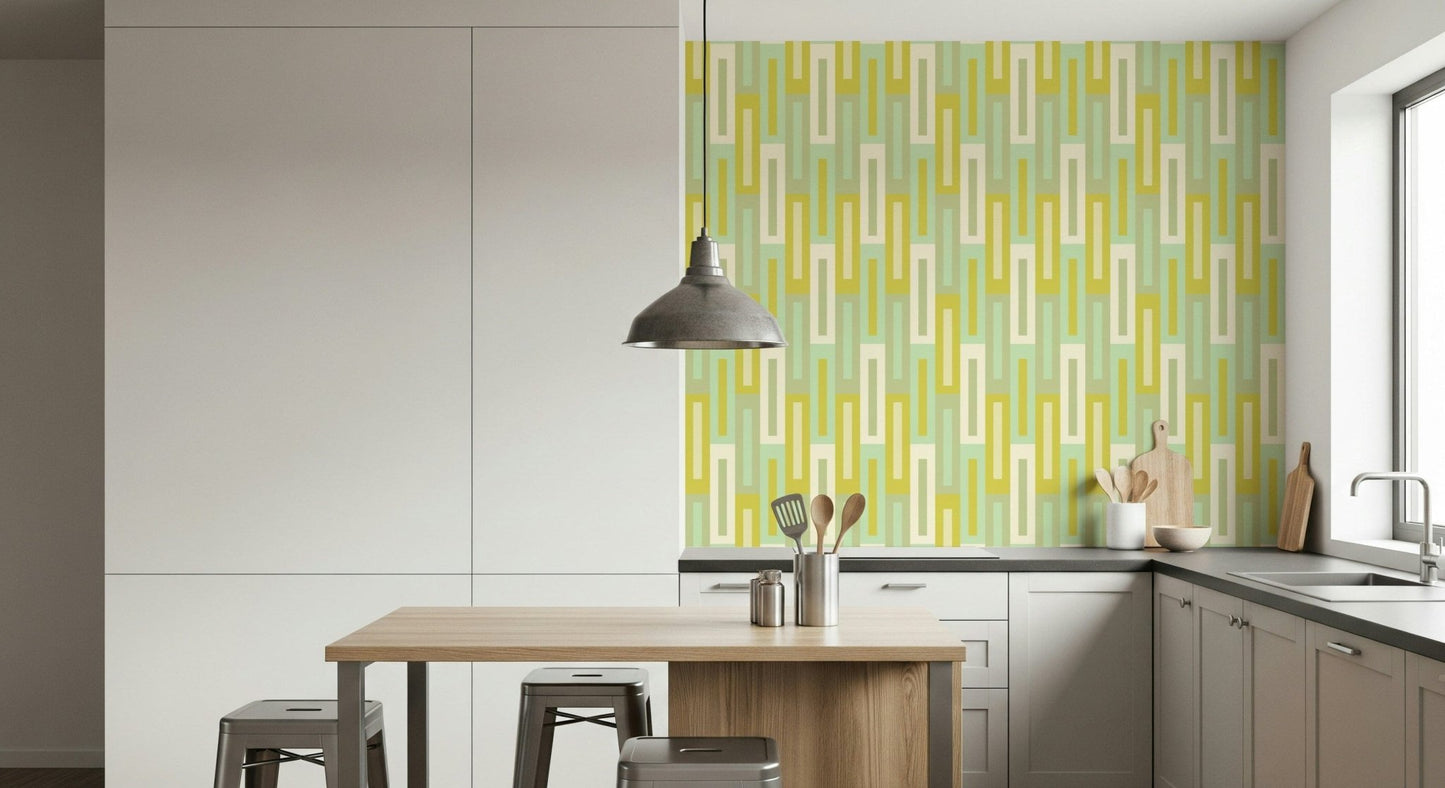 A beautiful modern art wall mural of delicate lines.