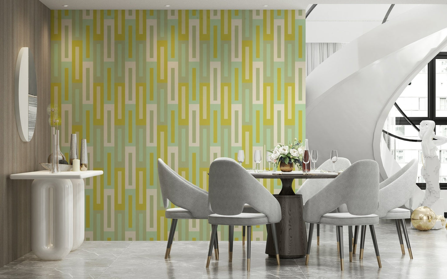 A classic abstract design wallpaper for walls.