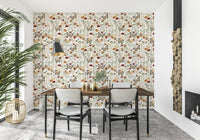 Watercolor wildflower garden Meadow Butterflies wall décor