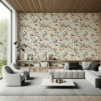 Charming rustic wildflower print Meadow Butterflies