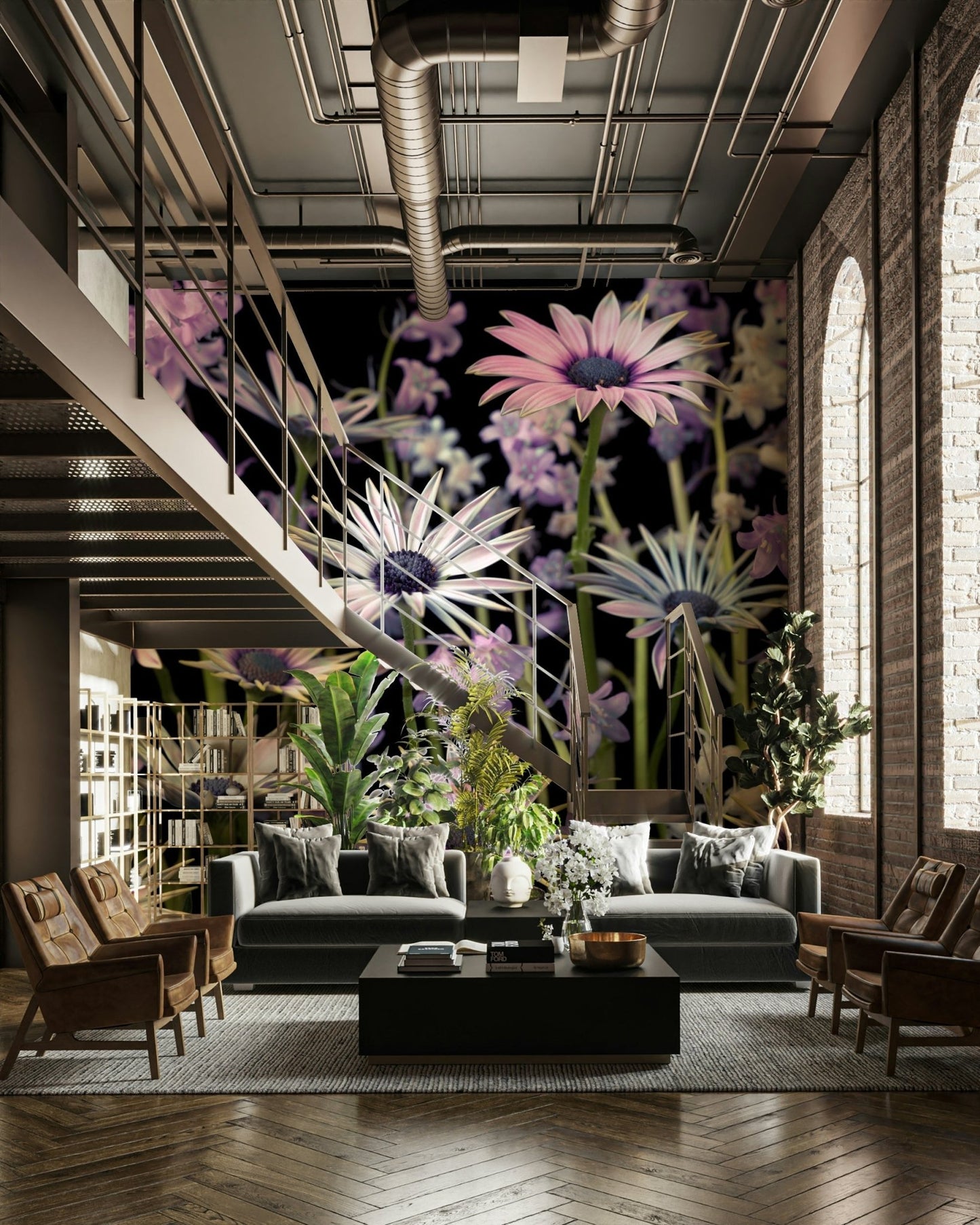 Soft, nature-inspired floral design ideal for peaceful spaces