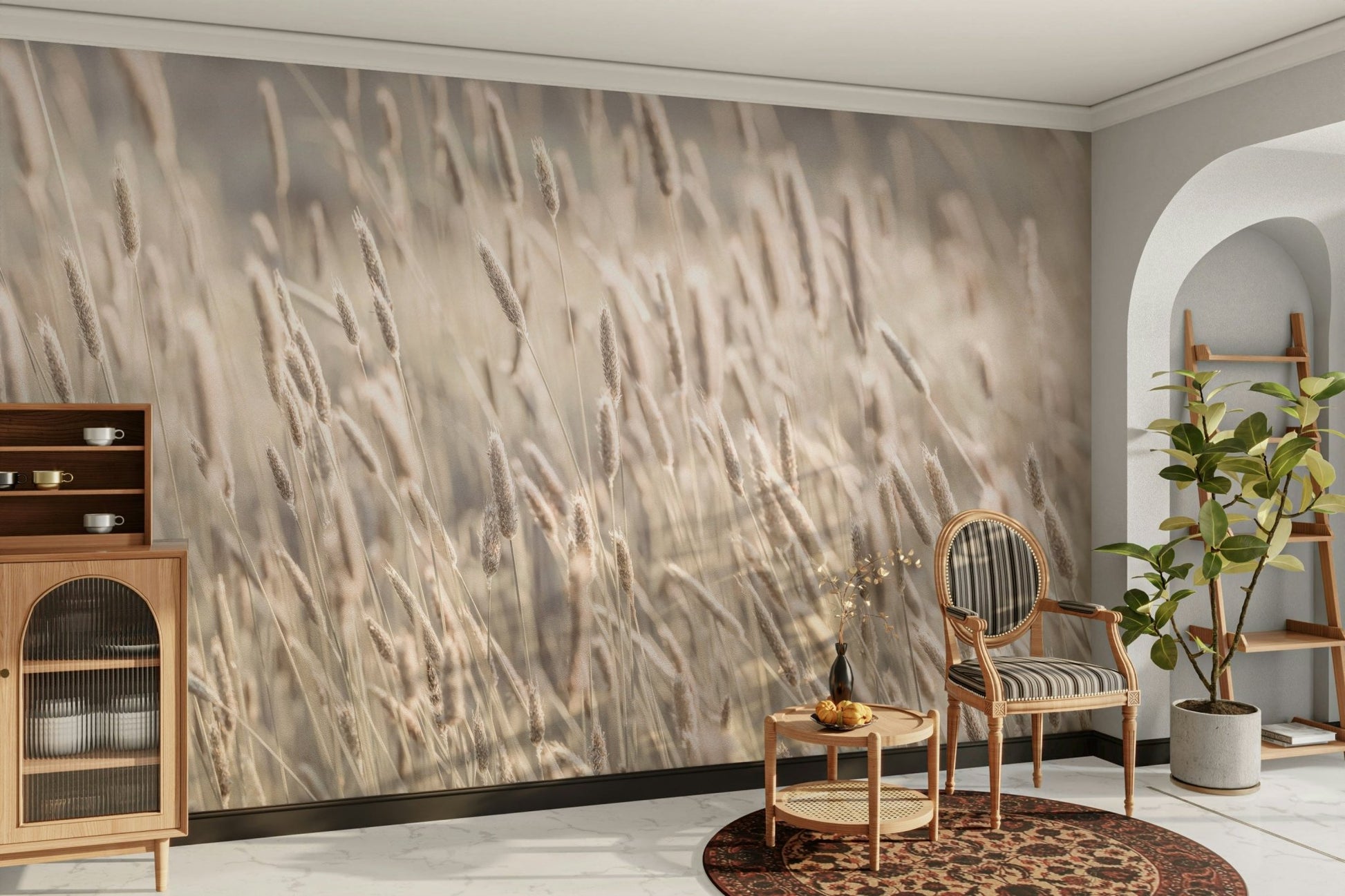 Light meadow scene with tall grasses

