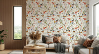 Seamless nature pattern, Meadow Magic wallpaper for walls, vibrant bloom.