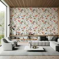 Summer garden inspiration, Meadow Magic mural, detailed flower clusters.