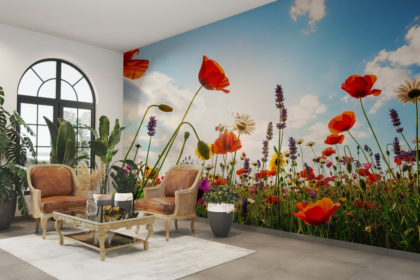 The composition is balanced and serene.
