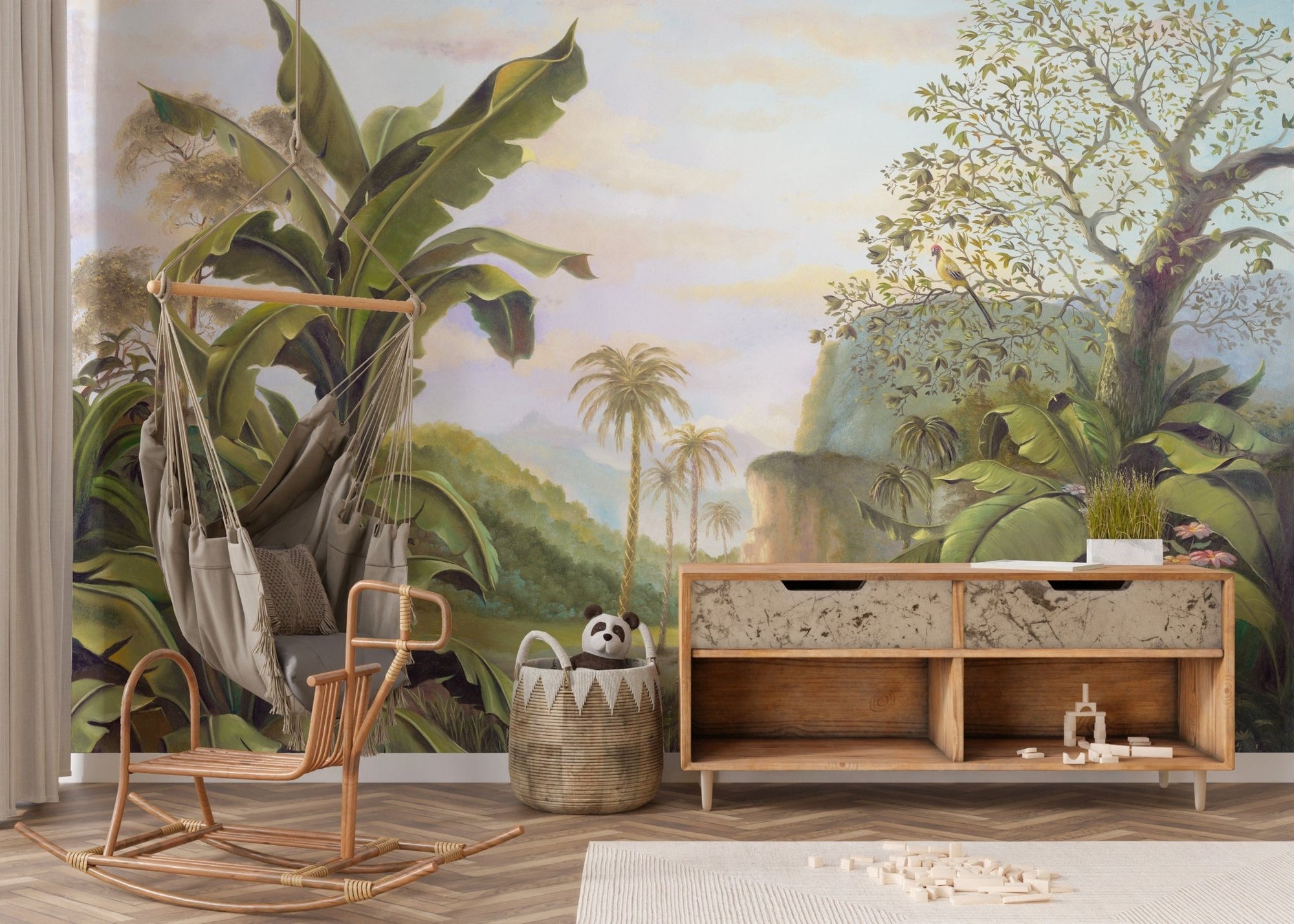 Medieval rainforest wallpaper mural for rooms A460

