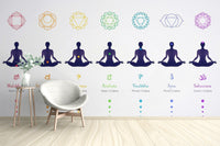Meditation Body Chakras Wallpaper Mural - Giffywalls