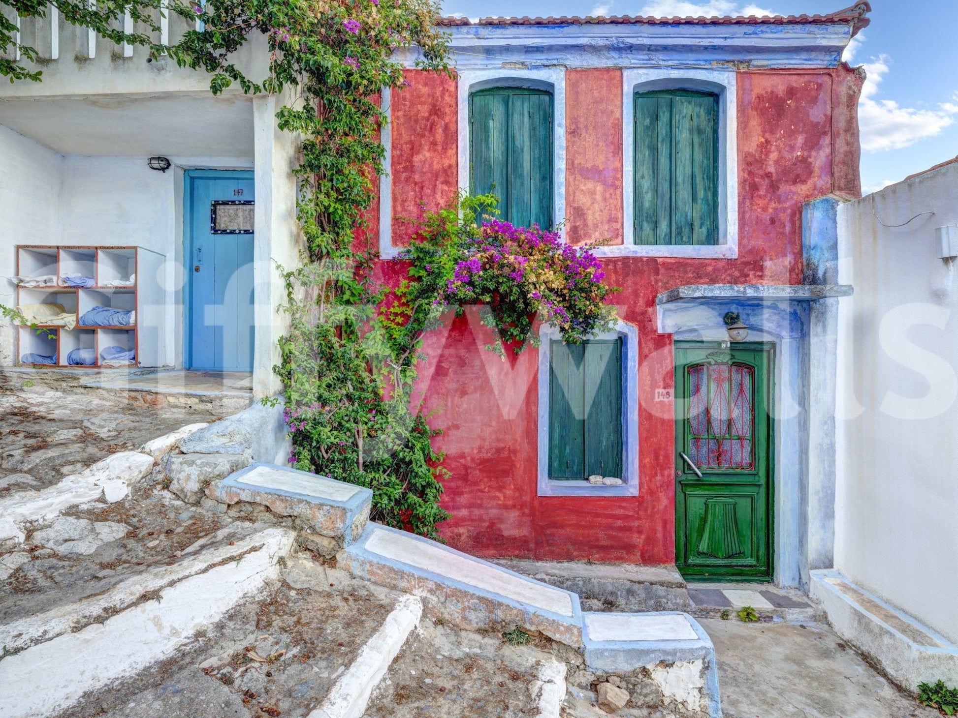 A high-quality serene coastal wall mural for walls.

