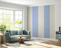 Wallcovering featuring elegant coastal stripes

